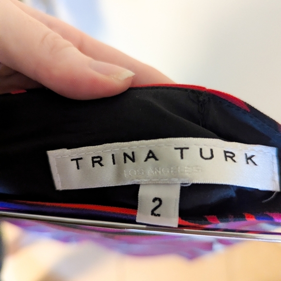 Trina Turk Pink Patterned Mini Skirt - Picture 2 of 4